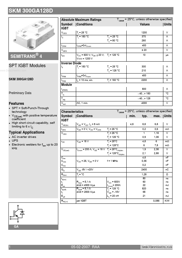 SKM300GA128D