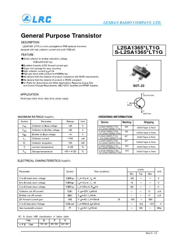 S-L2SA1365ELT1G