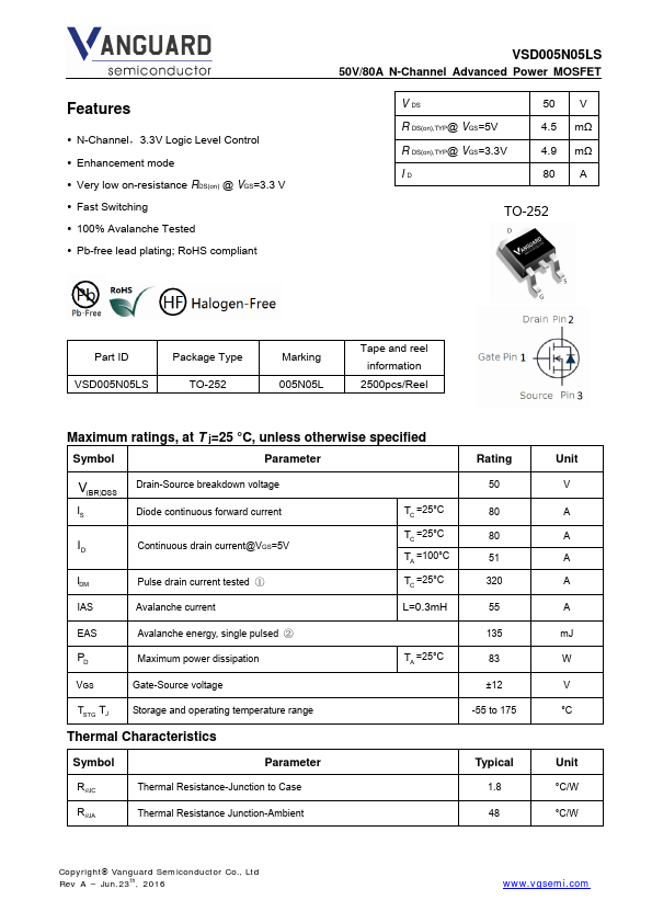 VSD005N05LS