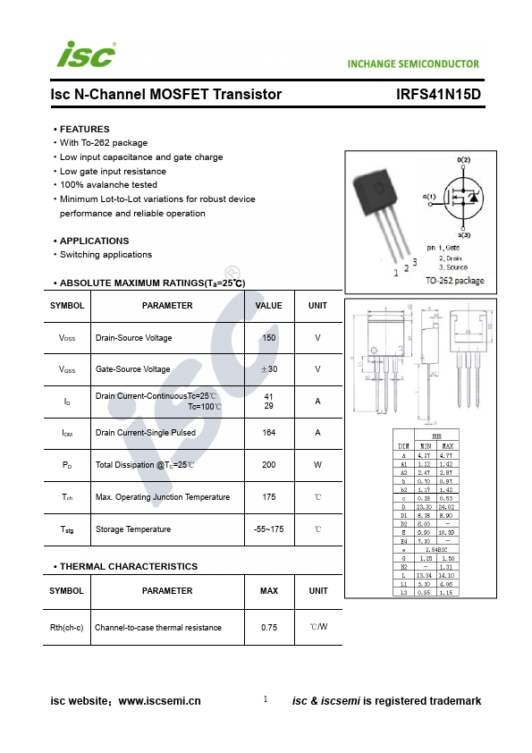 IRFS41N15D