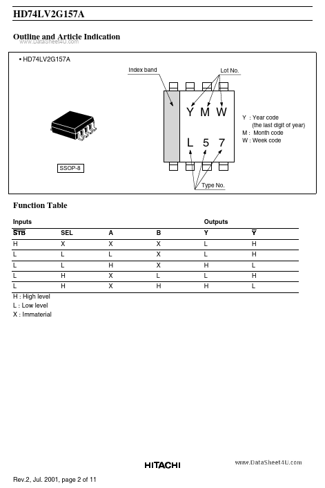 HD74LV2G157A