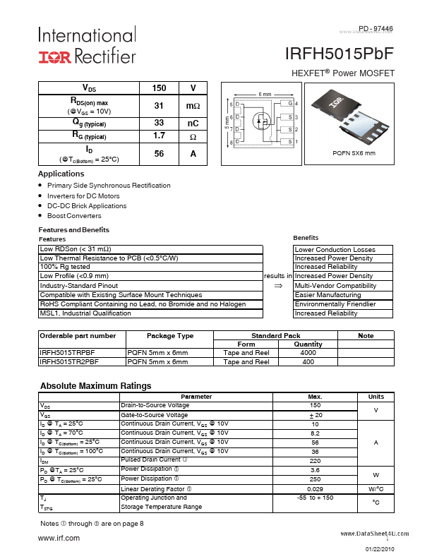 IRFH5015PBF