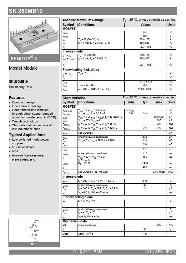 SK260MB10