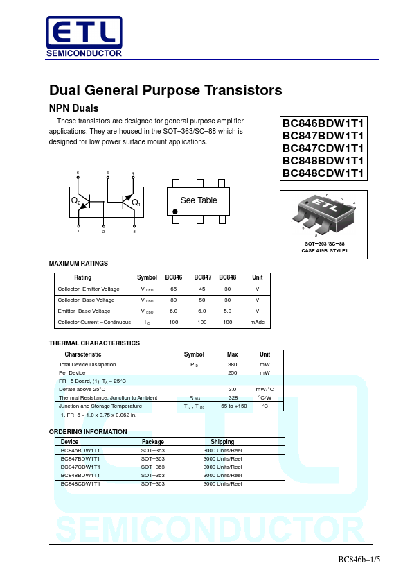 BC846BDW1T1