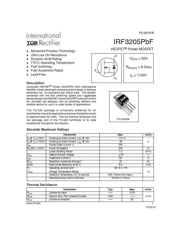 IRF3205PBF