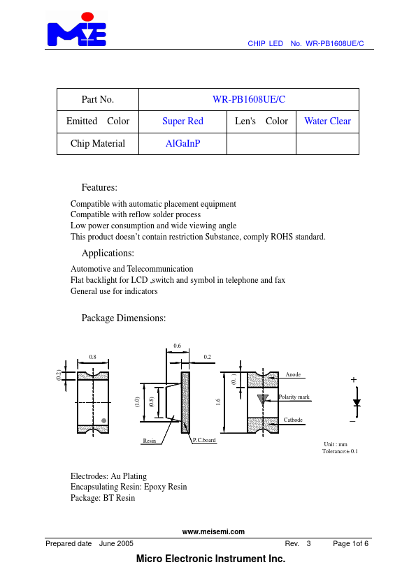 WR-PB1608UE-C