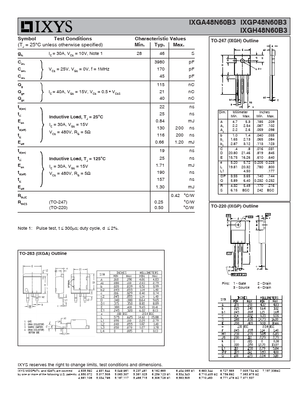 IXGP48N60B3