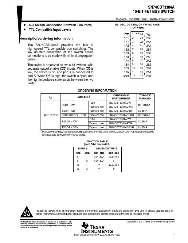 SN74CBT3384A