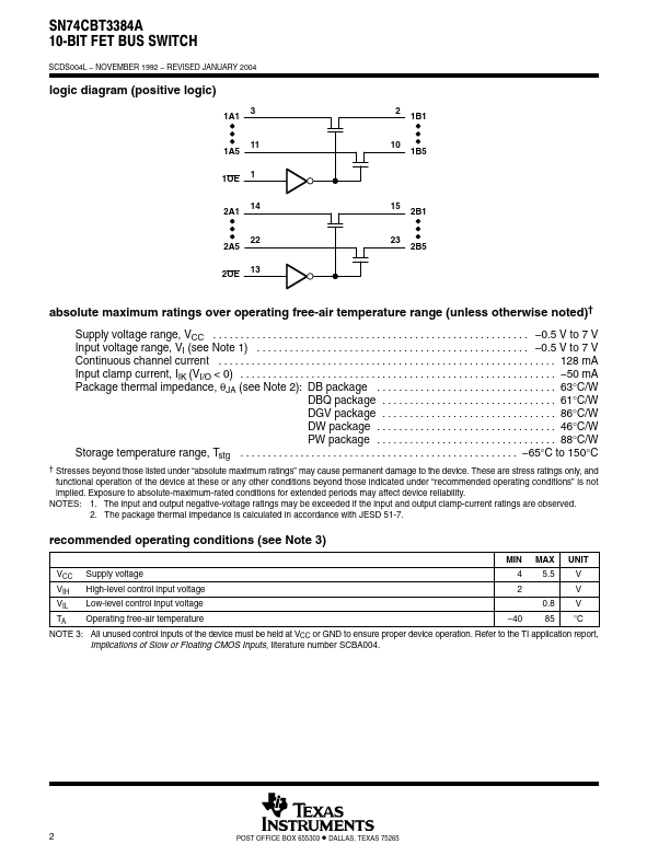 SN74CBT3384A