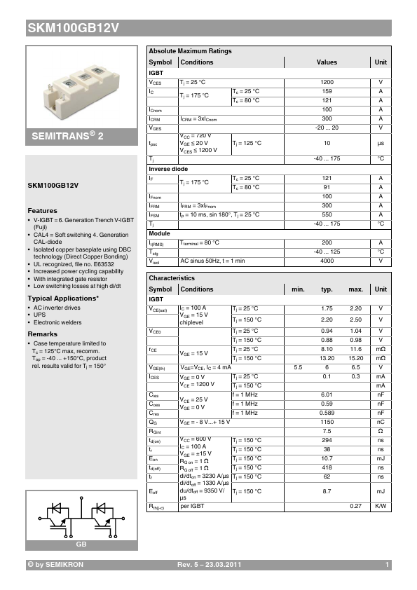 SKM100GB12V