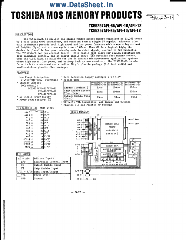 TC55257AFL-85