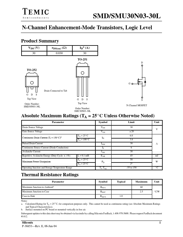 SMD30N03-30L