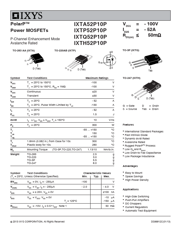 IXTP52P10P