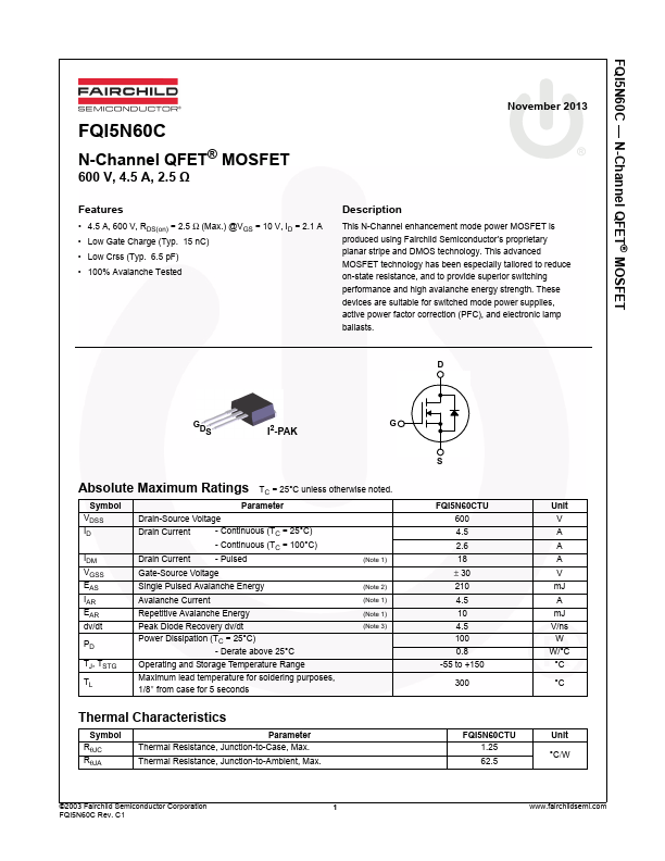 FQI5N60C