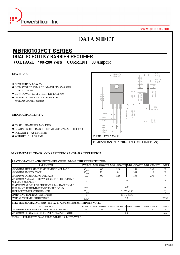 MBR30100FCT