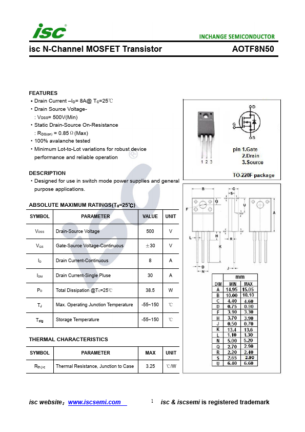 AOTF8N50