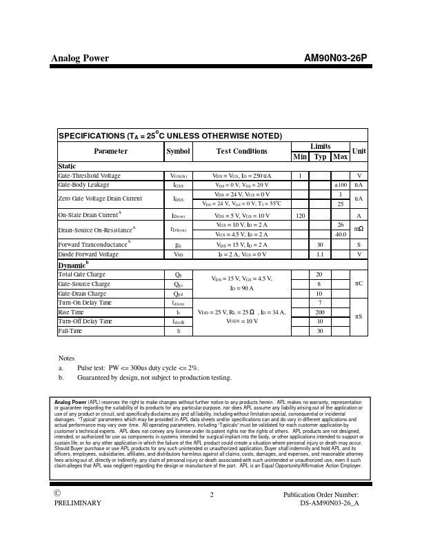 AM90N03-26P