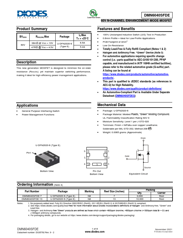 DMN6040SFDE