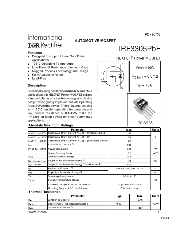 IRF3305PBF