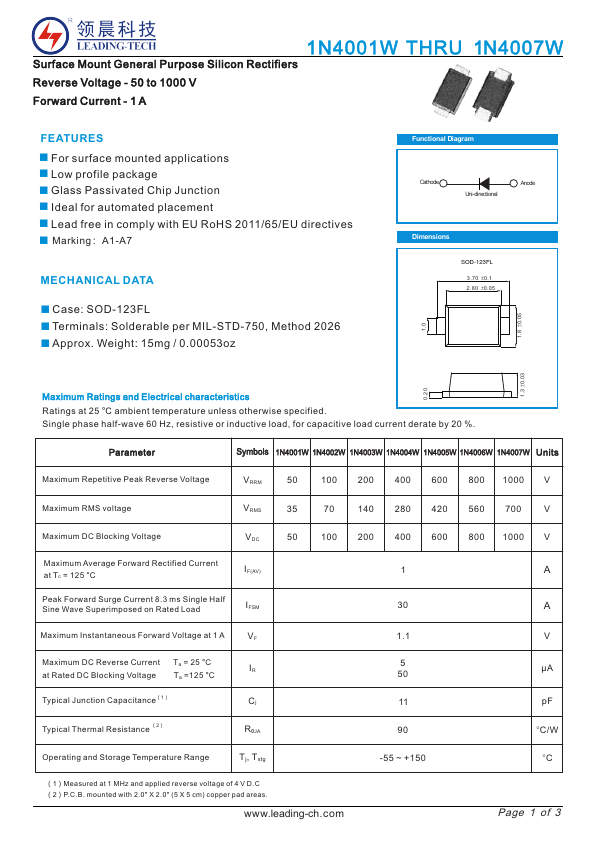 1N4001W