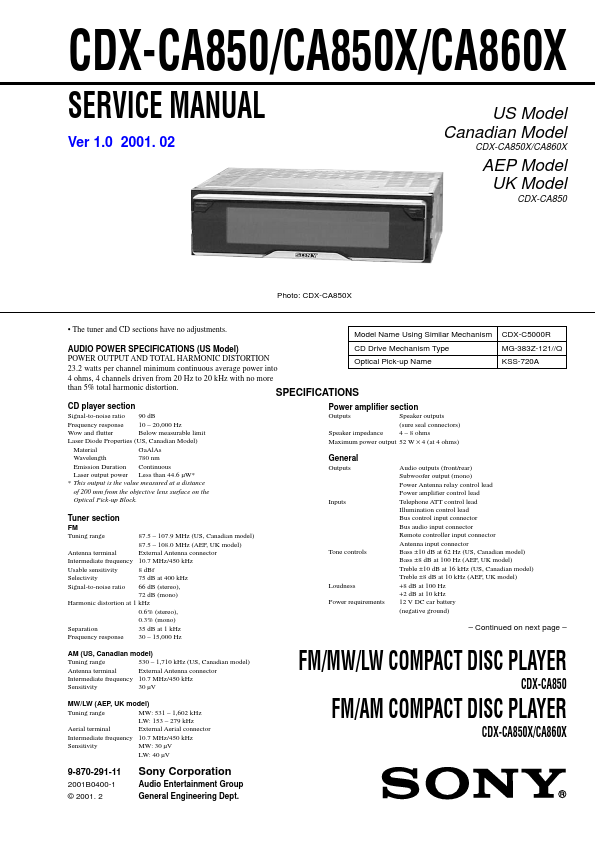 CDX-CA850