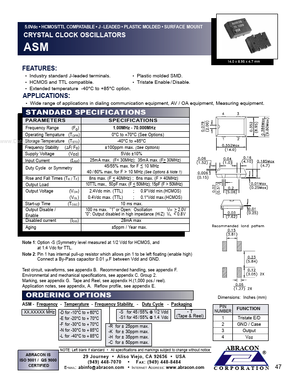 ASM-xx.xxxxMHZ-L