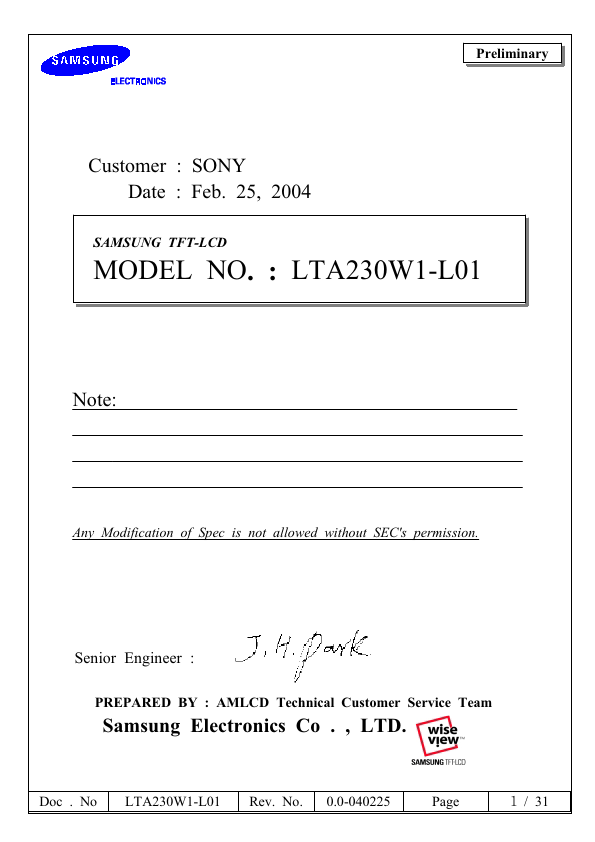 LTA230W1-L01