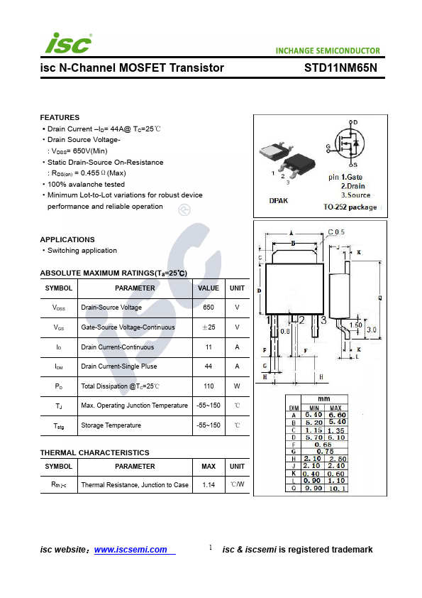 STD11NM65N