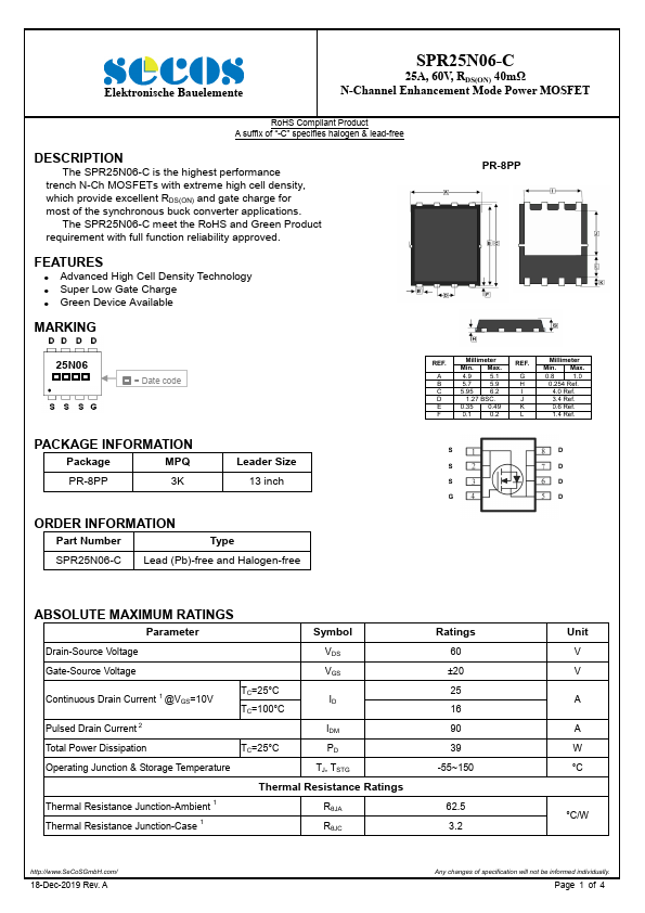 SPR25N06-C