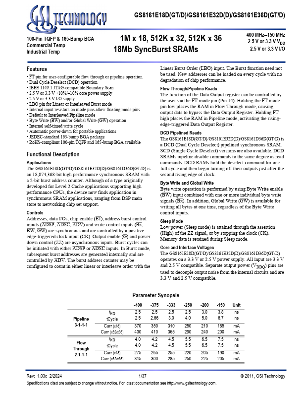 GS8161E36DGT