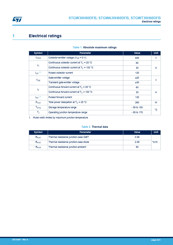 STGWA30H60DFB