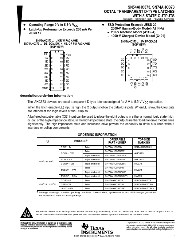 SN74AHC373