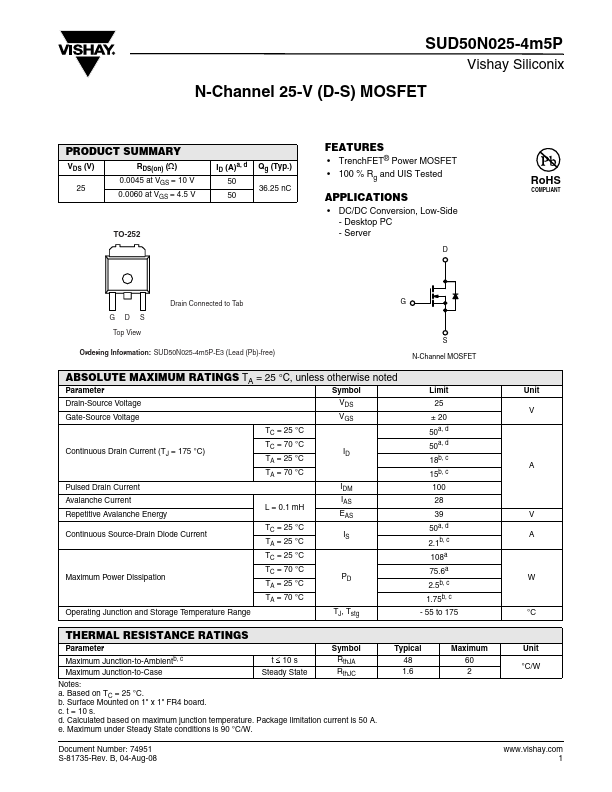 SUD50N025-4m5P