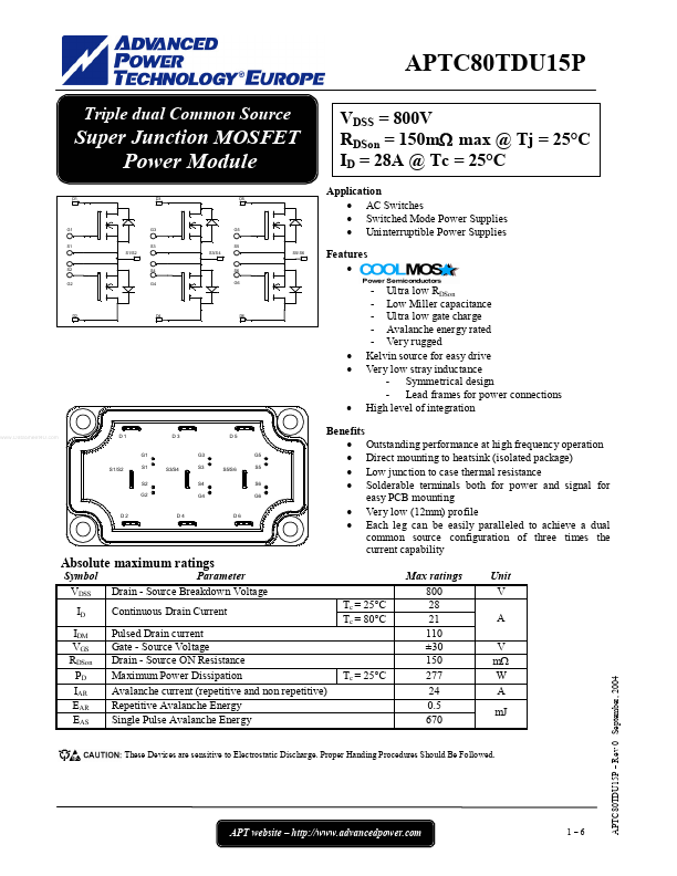 APTC80TDU15P