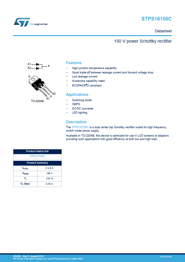 STPS16150CT