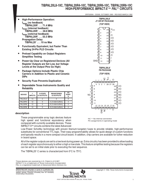 TIBPAL20L8-10C