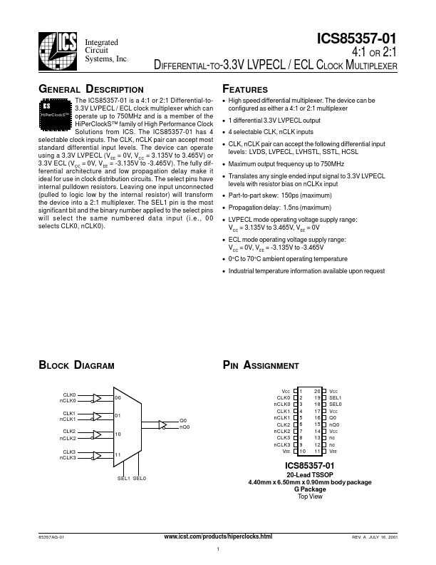 ICS85357-01