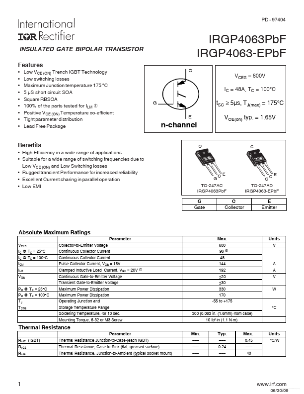 IRGP4063PBF