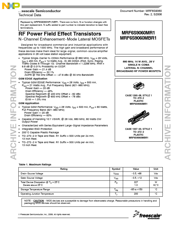 MRF6S9060MBR1