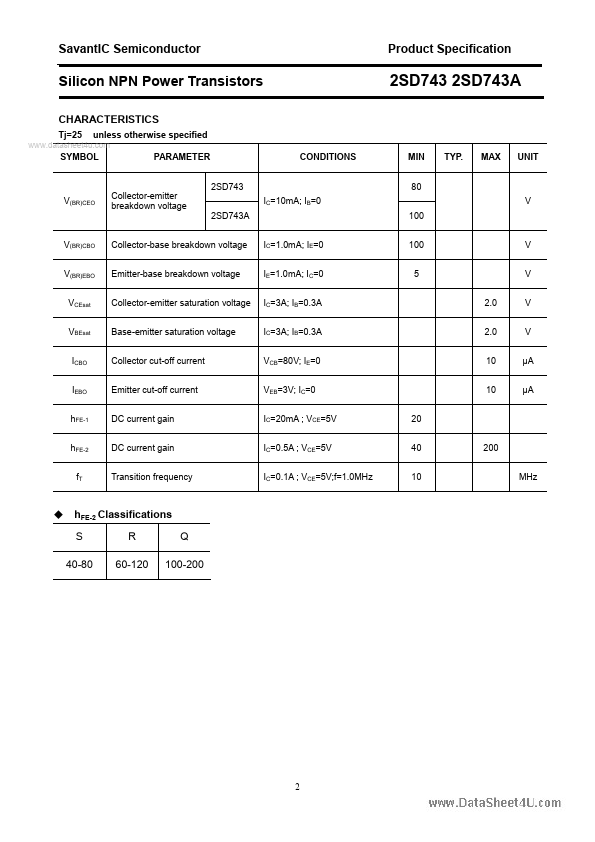 2SD743A