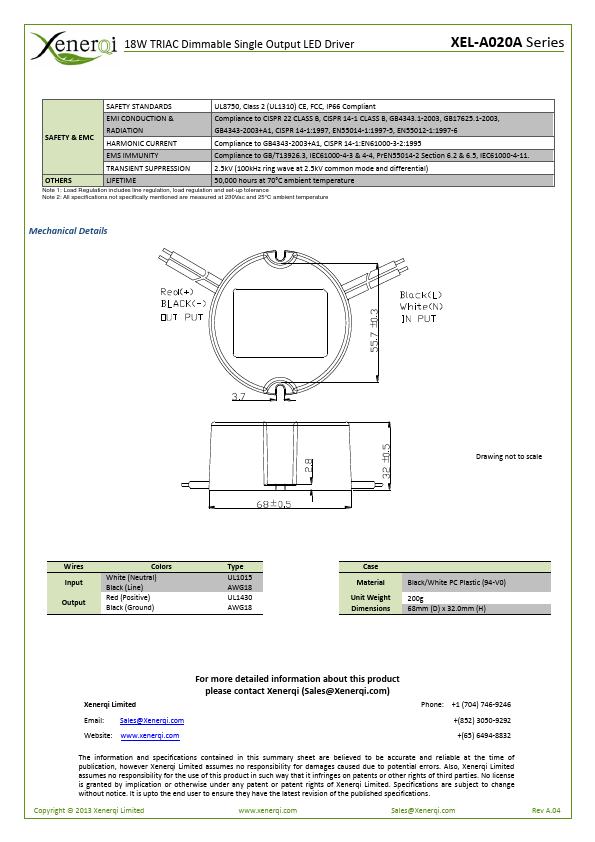 XEL-A020A-052-CX045-T