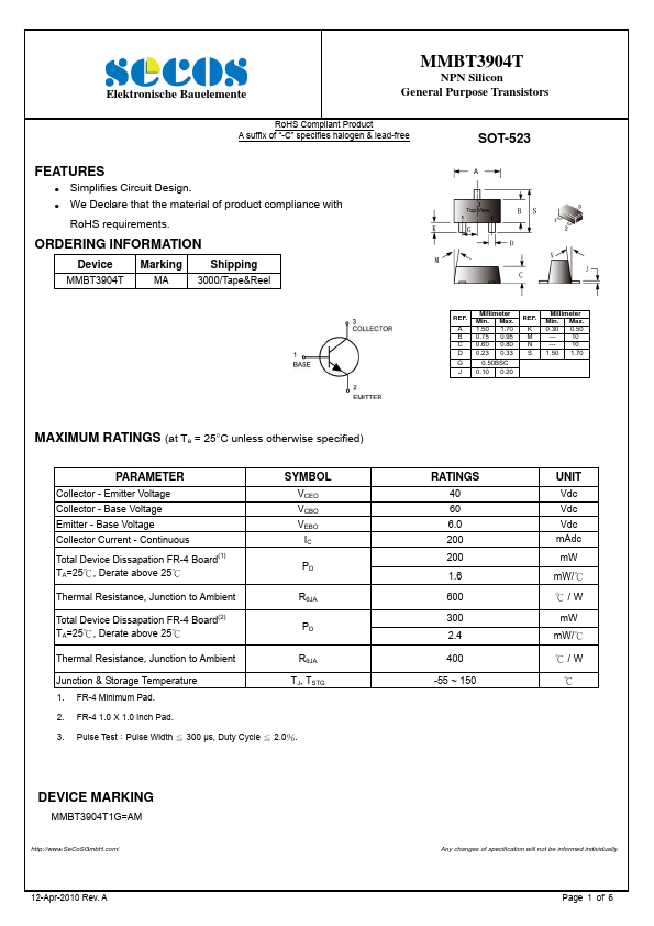 MMBT3904T