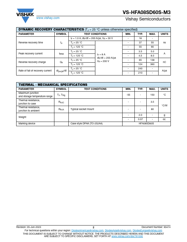 VS-HFA08SD60S-M3