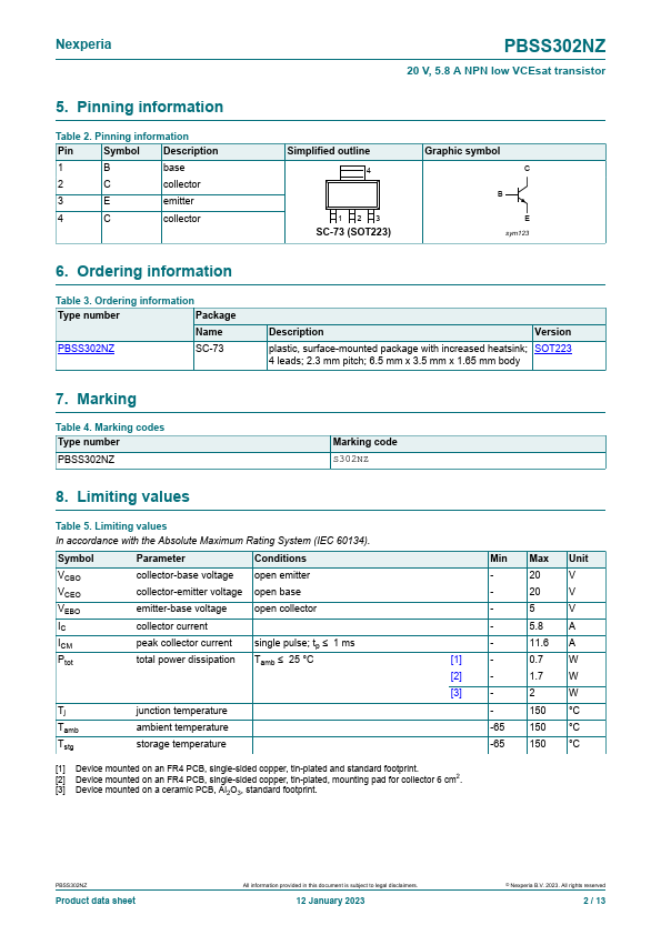 PBSS302NZ