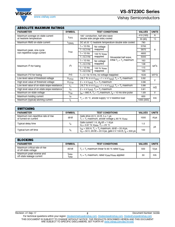 VS-ST230C14C