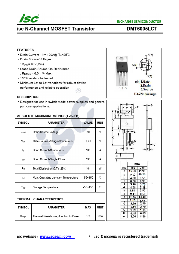 DMT6005LCT