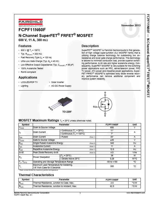 FCP11N60F