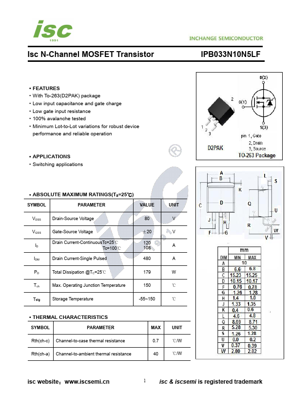 IPB033N10N5LF