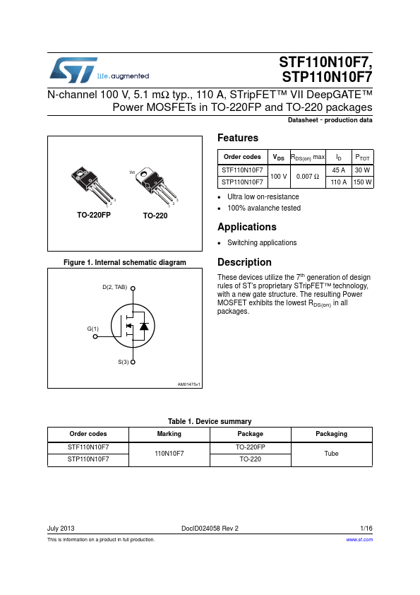 STP110N10F7