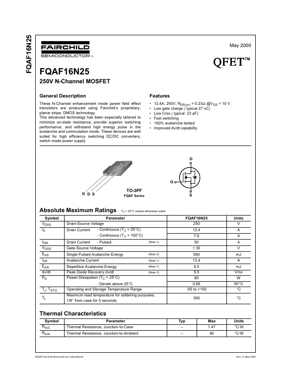 FQAF16N25